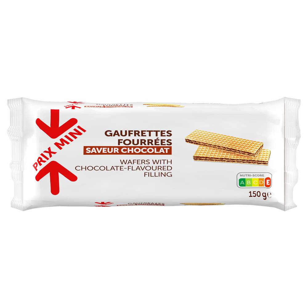 Prix Mini - Gaufrettes fourrées, chocolat (150g)