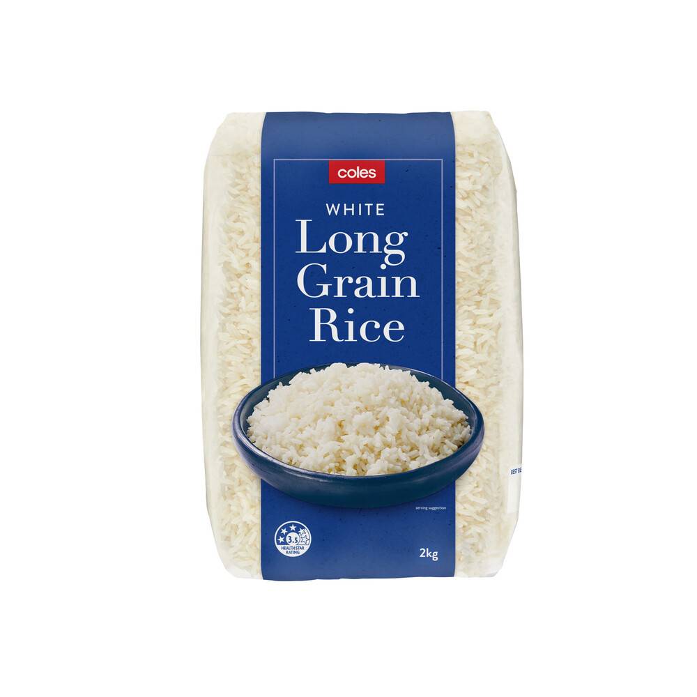 Coles Long Grain White Rice 2kg