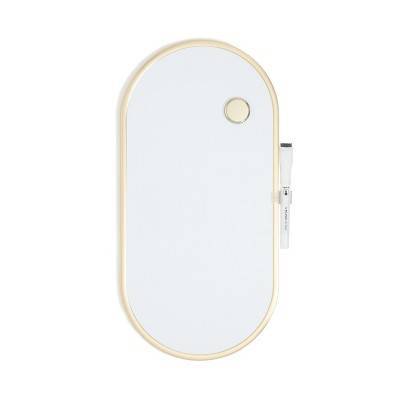 Les Produits U Metal Frame Oval Dry Erase Board, 8"X16", Gold