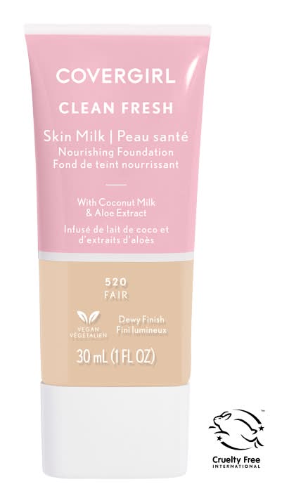Covergirl fond de teint lait peau fraîche et propre - covergirl clean fresh skin milk nourishing foundation, 520 fair (30 ml)