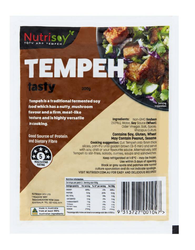 Nutrisoy Organic Tasty Tempeh (300g)