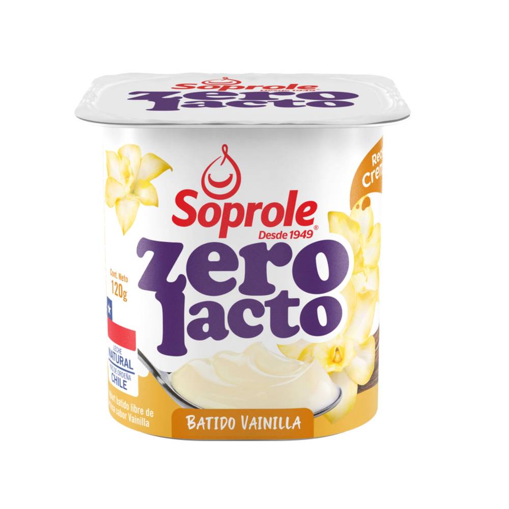 Soprole Yoghurt Zerolacto sabor vainilla (Pote 120 g)