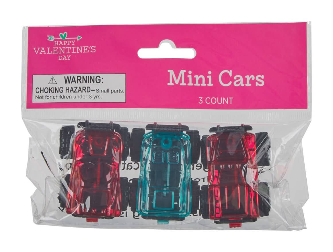 Happy Valentine'S Day Mini Cars 3 Ct
