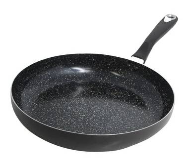 Imusa Bistro Ceramic Fry Pan Speckled With Bakelite Handle, Black