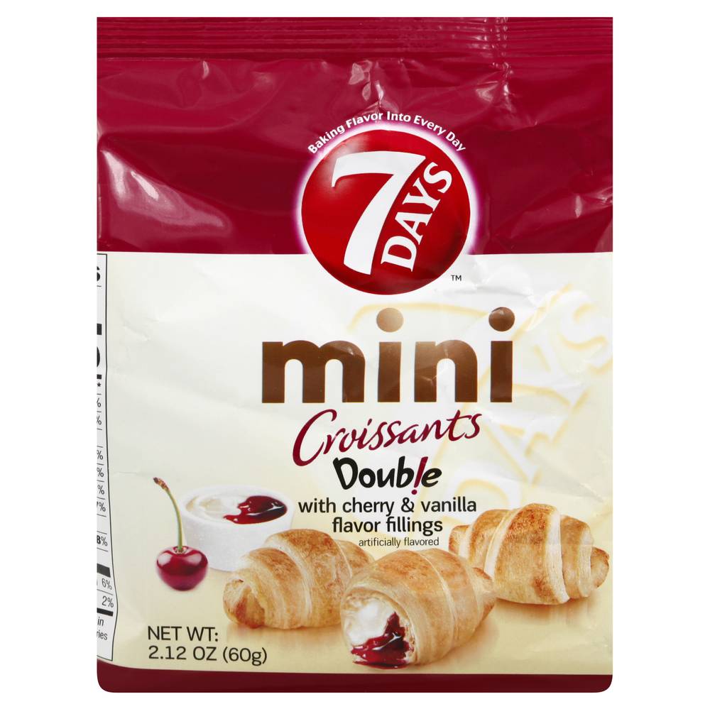 7Days Mini Double Cherry & Vanilla Flavor Fillings Croissants (2.12 oz)