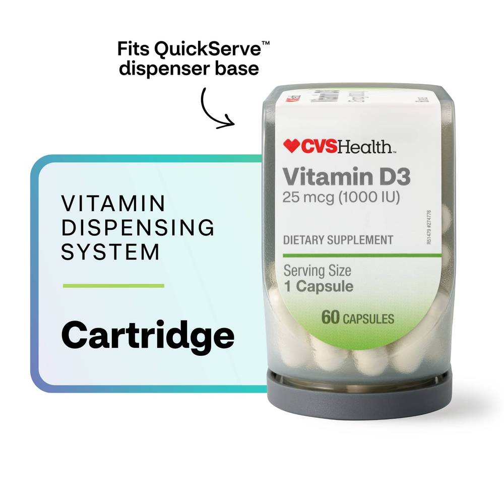 CVS Health QuickServe Vitamin D3 Vitamin Cartridge, 60 CT