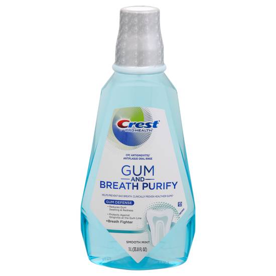 Crest Pro Health Gum & Breath Purify Rinse Smooth Mint Mouthwash