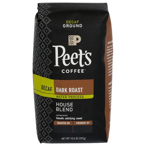 Peet's House Blend Dark Roast Decaf Coffee