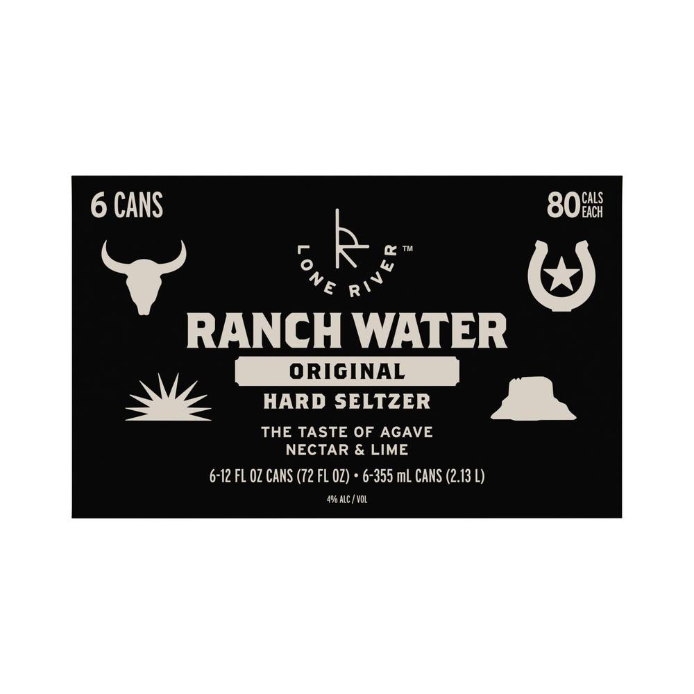 Lone River Ranch Water Original Hard Seltzer (6 ct, 12 fl oz)