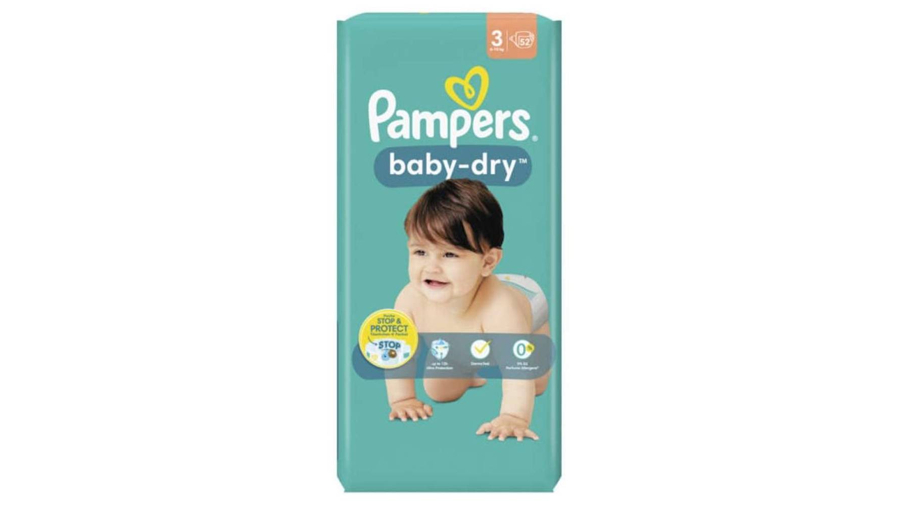 Pampers - Couches bébé baby-dry taille 3 6kg-10kg (52 pièces)