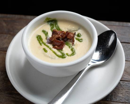 Cup of Cauliflower Green Chile Soup