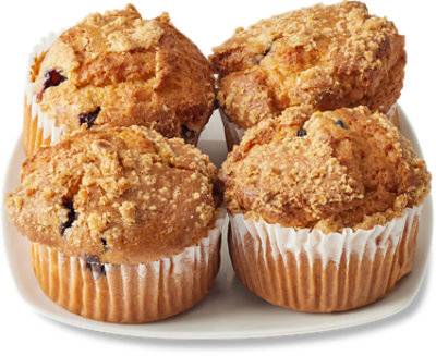 Bakery Blueberry Muffins 4 Count - Each