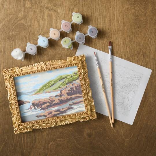 Artist's Loft Beach Paint-By-Number Framed Mini Kit