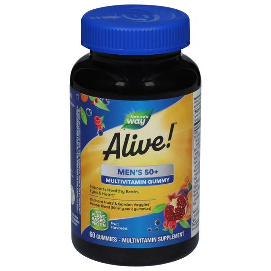 Nature's Way Alive! Men's 50+ Gummy Multivitamin Supplement (60 ct)