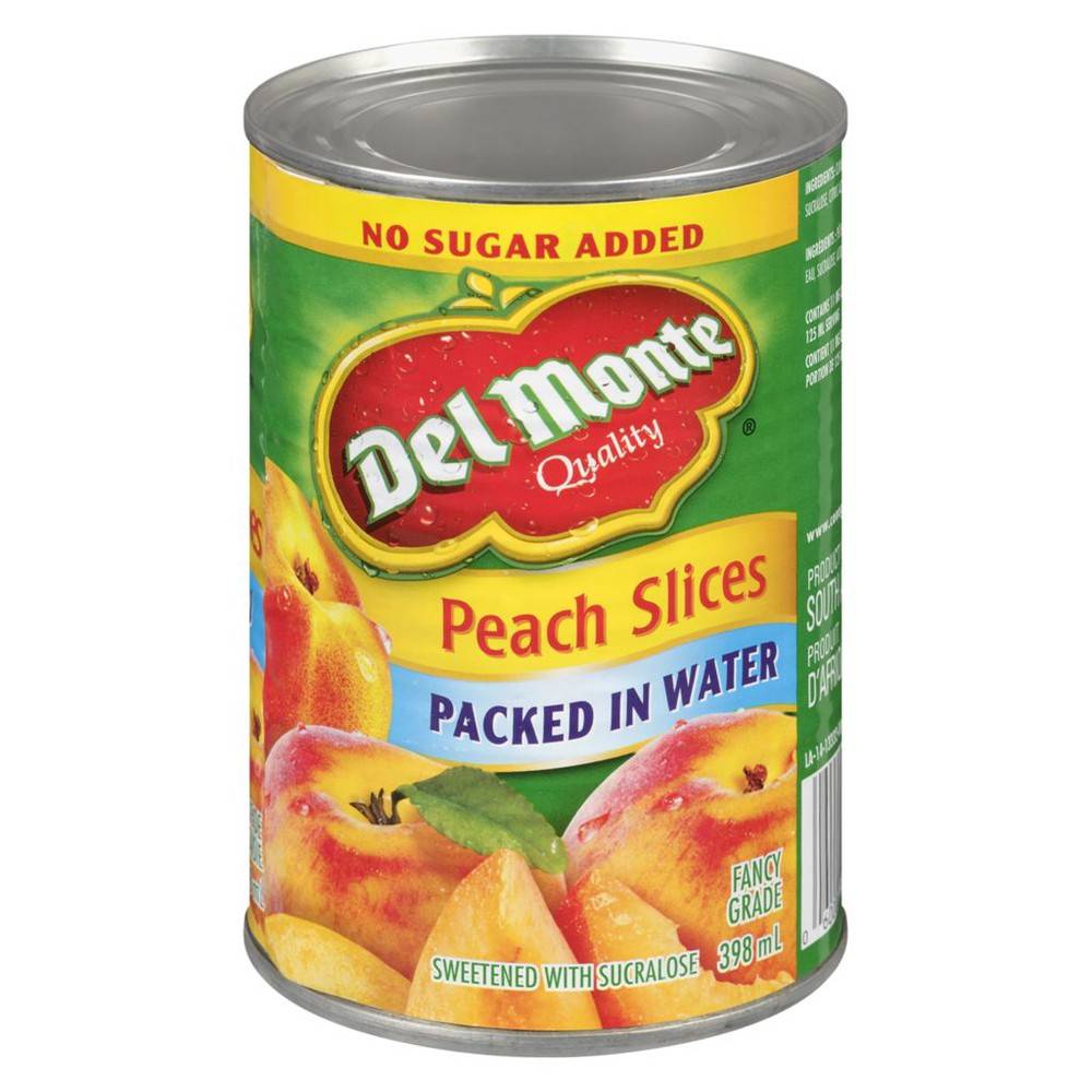Del Monte Peach Slices Water Packed No Sugar Added (398 ml)