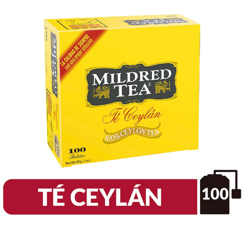 Mildred tea té ceylán (caja 100 u)