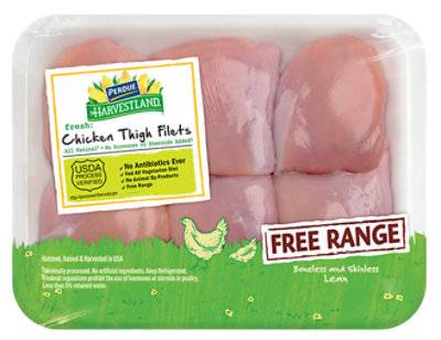 Harvestland Chicken Thighs Boneless Skinless Free Range No Antibiotics Ever - 1.75 Lb