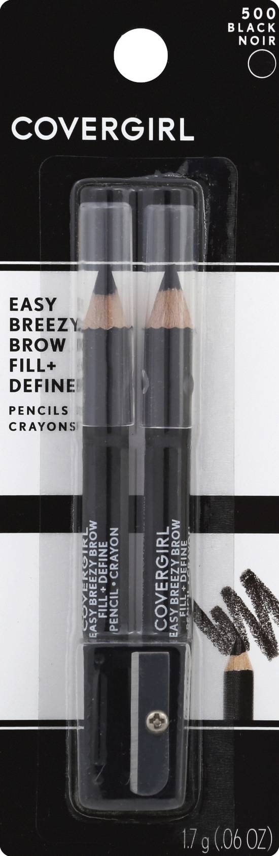Covergirl 500 Black Brow Pencils (2 ct)