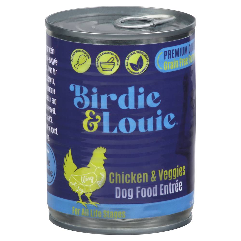 Birdie & Louie Dog Food, Chicken-Veggies (13 oz)