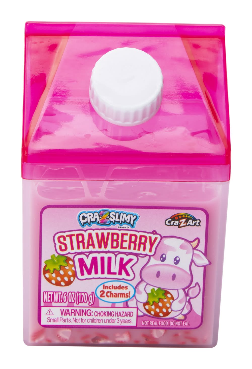 Cra-Z-Slimy® Drink Carton Slime 6oz Strawberry Milk