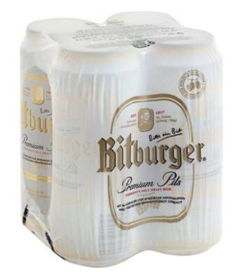 Bitburger Premium Beer In Cans - 4-16.9 Fl. Oz.