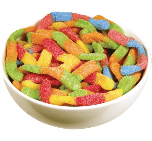 Sour Neon 4 Inch Gummi Worms