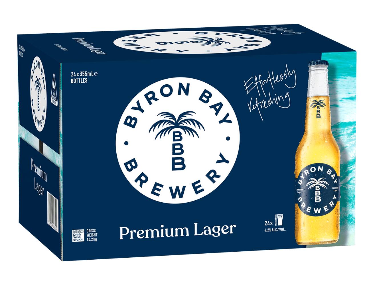 Byron Bay premium Lager Bottle 24x355ml