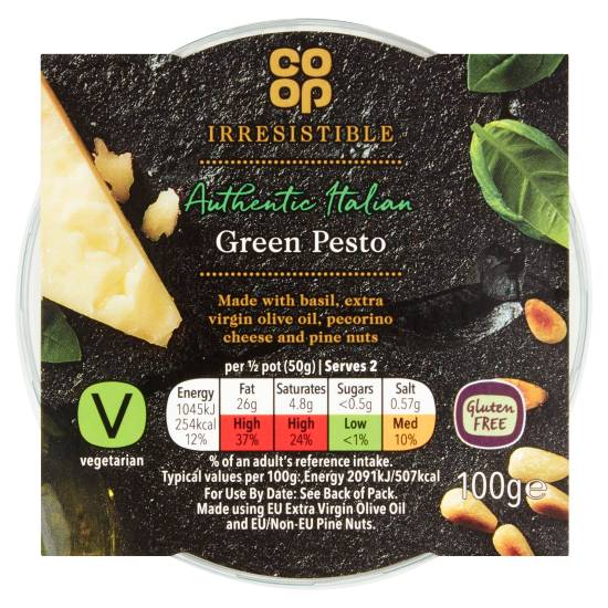 Co-Op Irresistible Green Pesto 100g