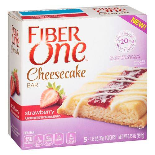 Fiber One Snack Bars Strawberry Cheesecake - 1.35 oz x 5 pack