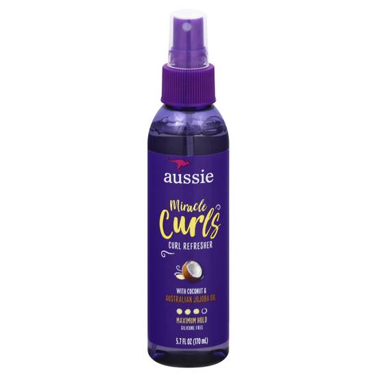 Aussie Miracle Curls Refresher Spray Gel With Coconut (5.7 fl oz)