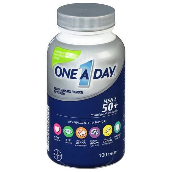One a Day Men's 50+ Multivitamin & Multimineral Supplement (100 ct)
