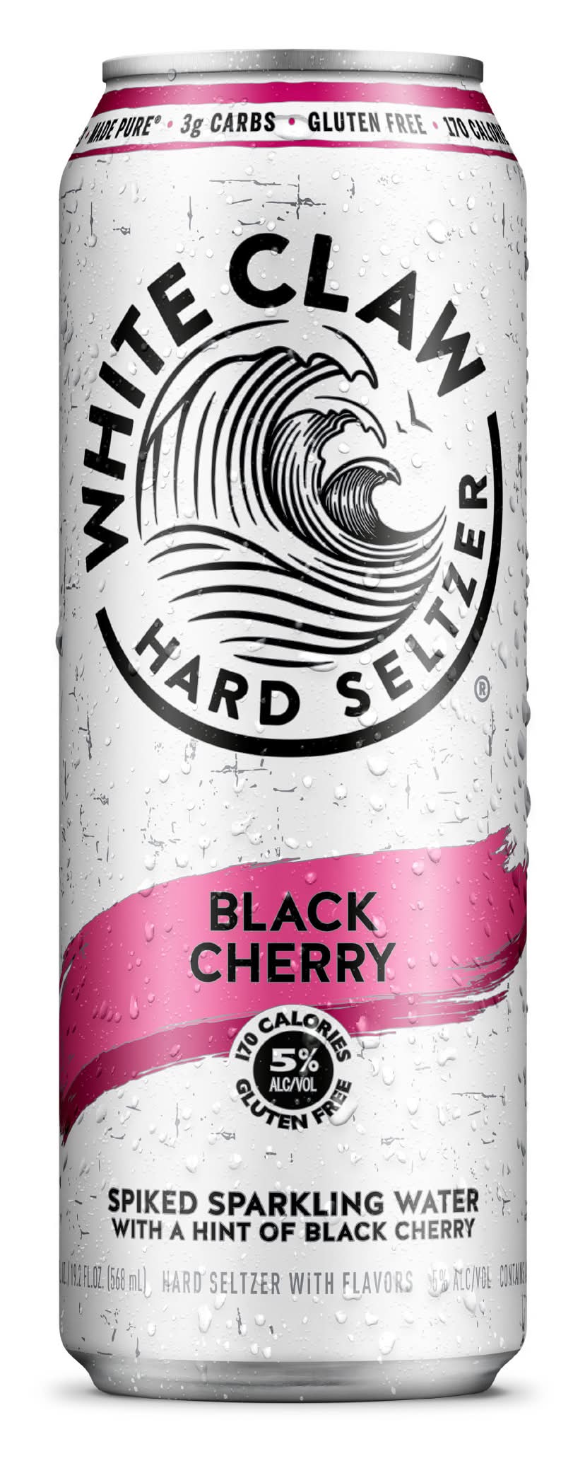 White Claw Hard Seltzer Spiked Sparkling Water, Black Cherry (19.2 fl oz)