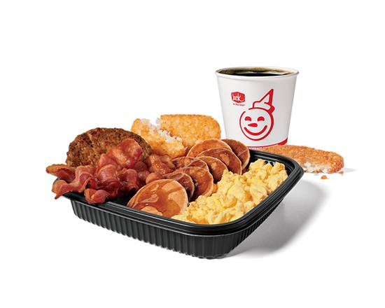 Jumbo Breakfast Platter w/ Bacon & Sausage Combo