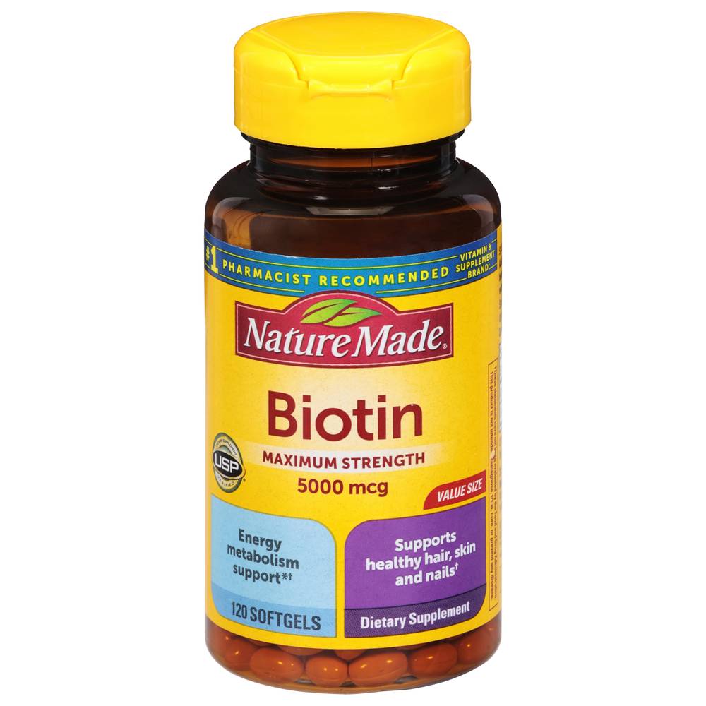 Nature Made Maximum Strength Biotin 5000 Mcg (120 ct )