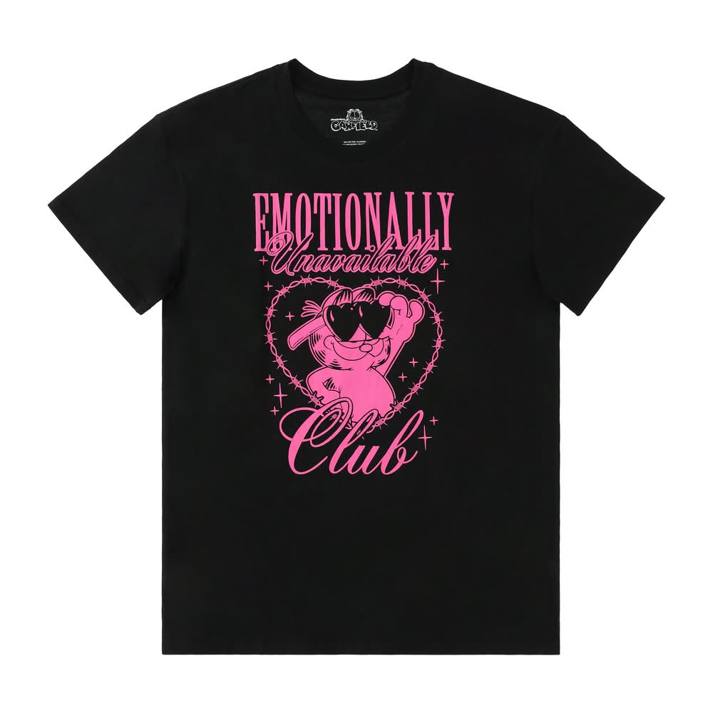 Garfield™ Emotionally Unavailable Club Graphic Tee Medium Black
