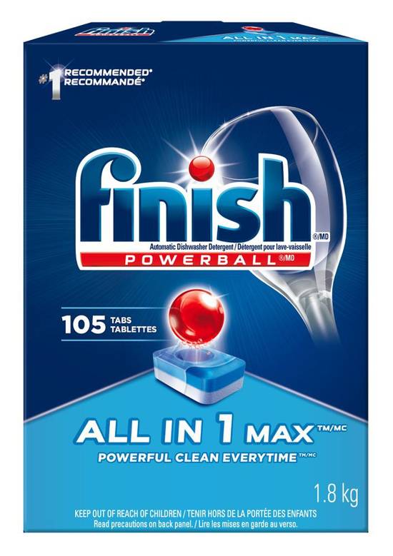Finish Detergent All in 1 Max Fresh (105 tablets)