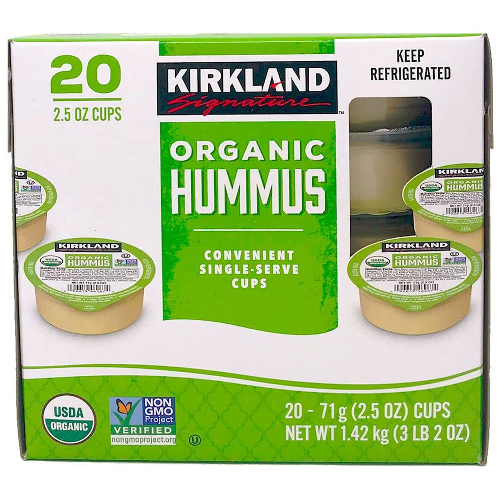 Kirkland Signature Organic Hummus, 2.5 oz, 20-count