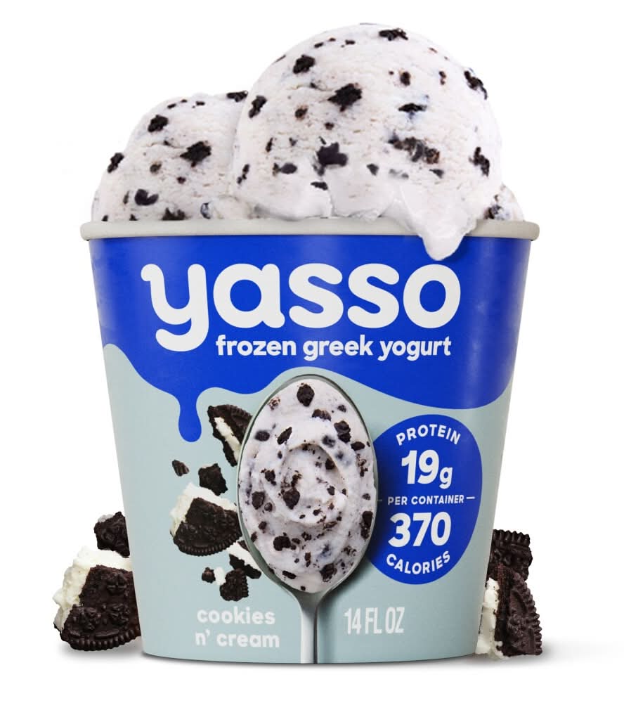 Yasso Frozen Greek Yogurt Cookies and Cream 14 fl oz