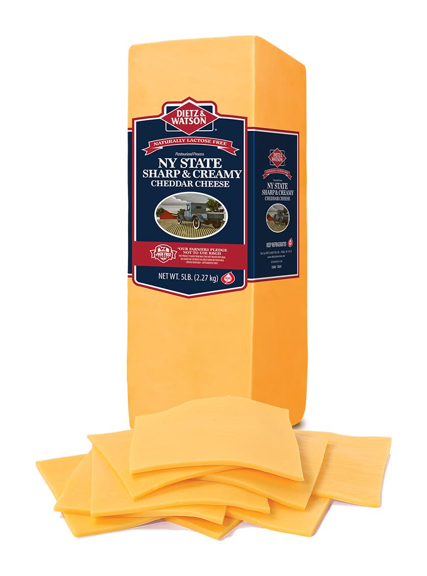 Dietz & Watson Sharp & Creamy Cheddar Cheese, Deli Sliced