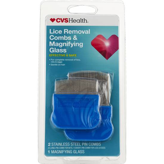 CVS Health Lice Removal Combs And Magnifying Glass