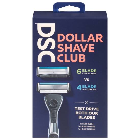 Dollar Shave Club 6 Blade Vs 4 Blade Razor Starter Set (1 set)