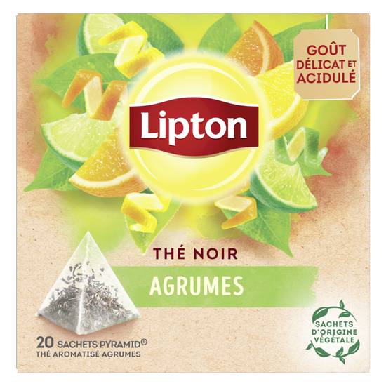 Lipton - Pyramid thé noir agrumes sachets (20 pièces)