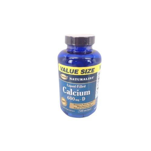 Naturalist Calcium 600 mg & Vitamin D Liquid Filled (120 softgels)