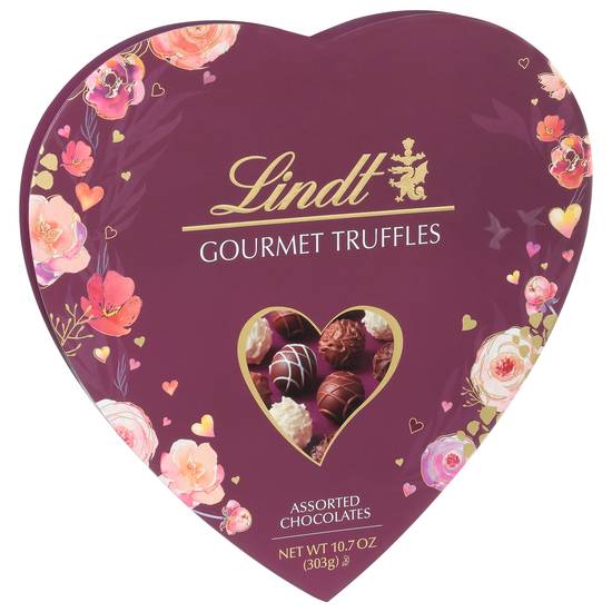 Lindt Valentine's Passion Heart Gourmet Chocolate Truffles, 10.7 Oz.