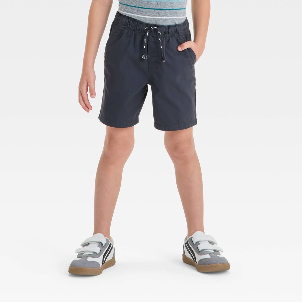Cat & Jack Boys' Pull on Woven Shorts, Men, 4T, Charcoal Gray