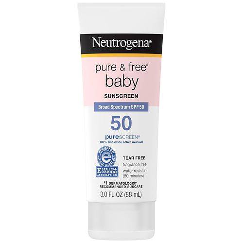 Neutrogena Pure & Free Baby Mineral Sunscreen with SPF 50 Fragrance Free - 3.0 fl oz