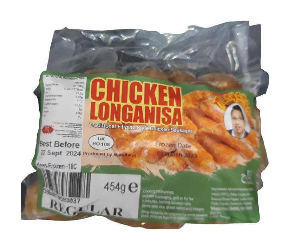 Mandhey’s Manyaman Chicken Longanisa Sweet Cured Chicken Sausage (454g)
