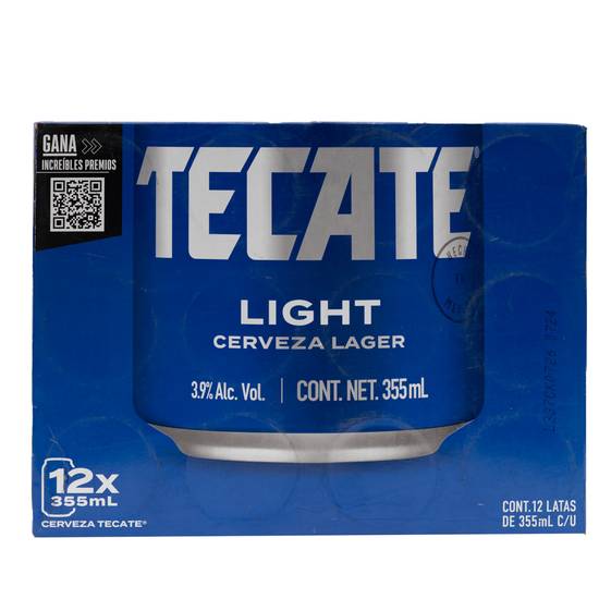 Tecate Light Lata 12 Pack 355 mL