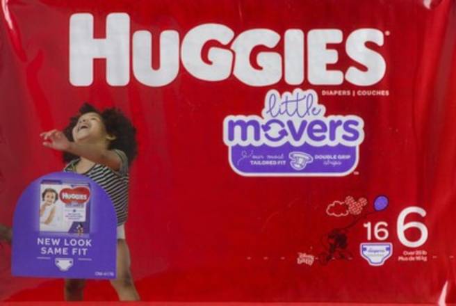 Huggies Little Movers Diapers Step Jumbo (16 units)