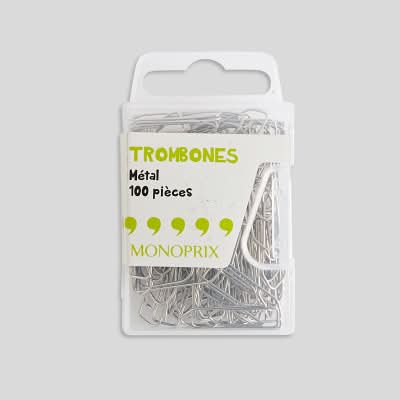 Monoprix - Trombones en métal (100)